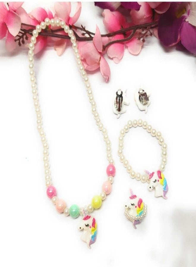 Tera13 TERA 13 Unicorn Beaded Nacklace Bracelets, Ring & Earings, Jewellery Set For Girl Kids, Adjustable and Safe, Birthday Return Gift For Girls, Fun and Vibrant Characters, Party Favors and Gifts (2 set) - Image 2